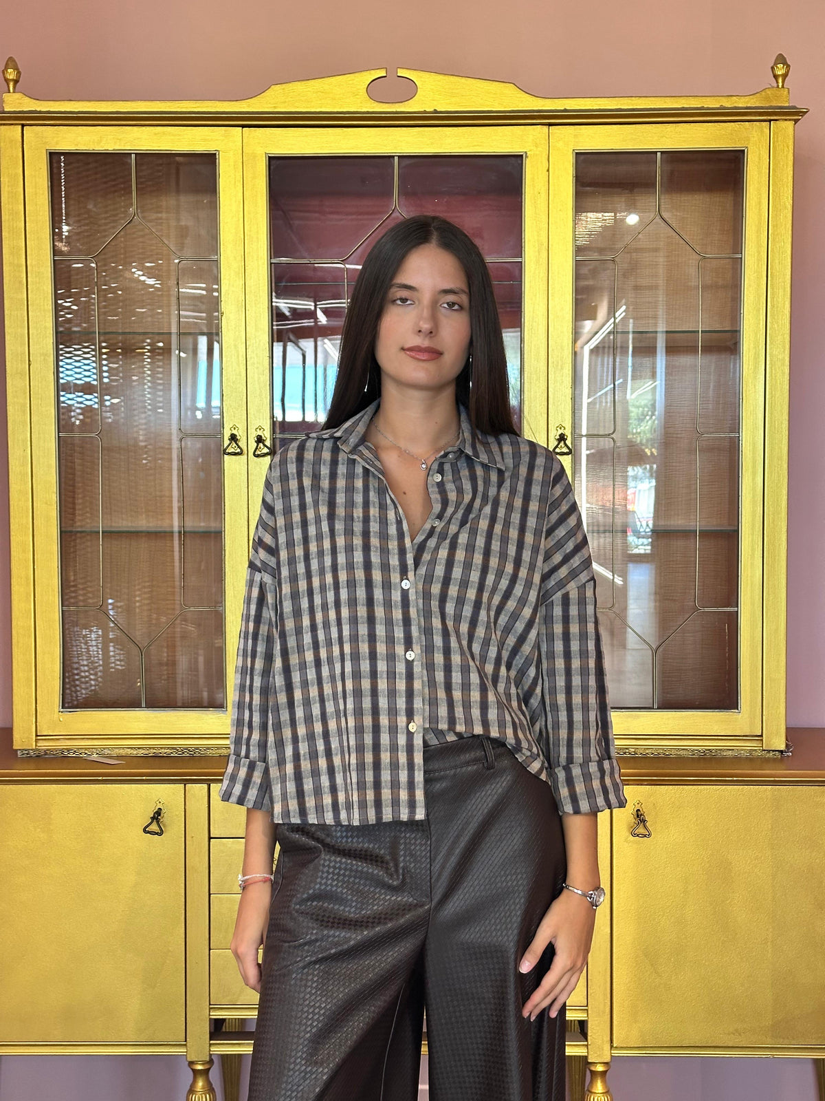 HaveOne - Camicia Quadro Blu-1