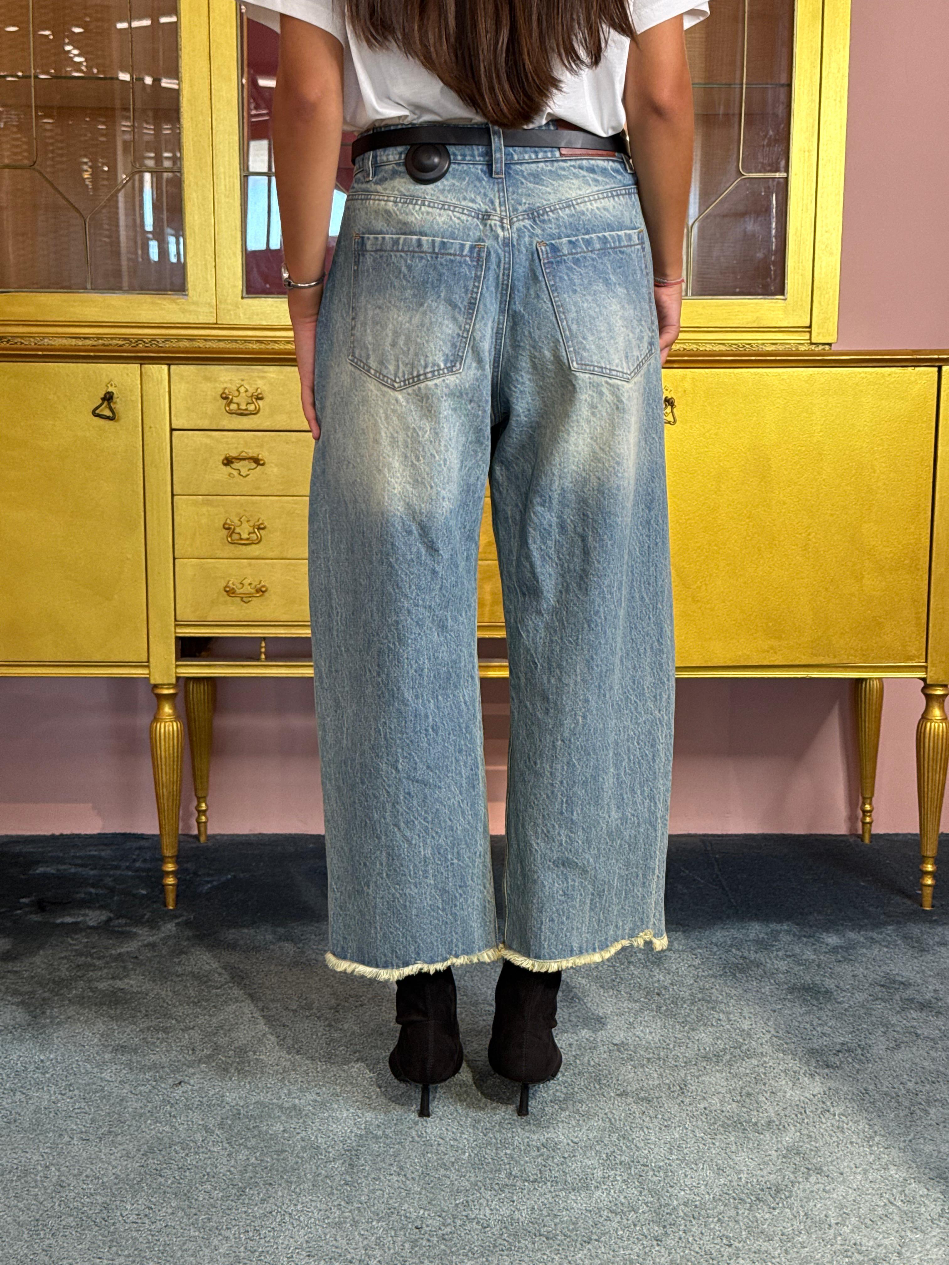 TENSIONE IN - Pantalone Denim con Cintura-3