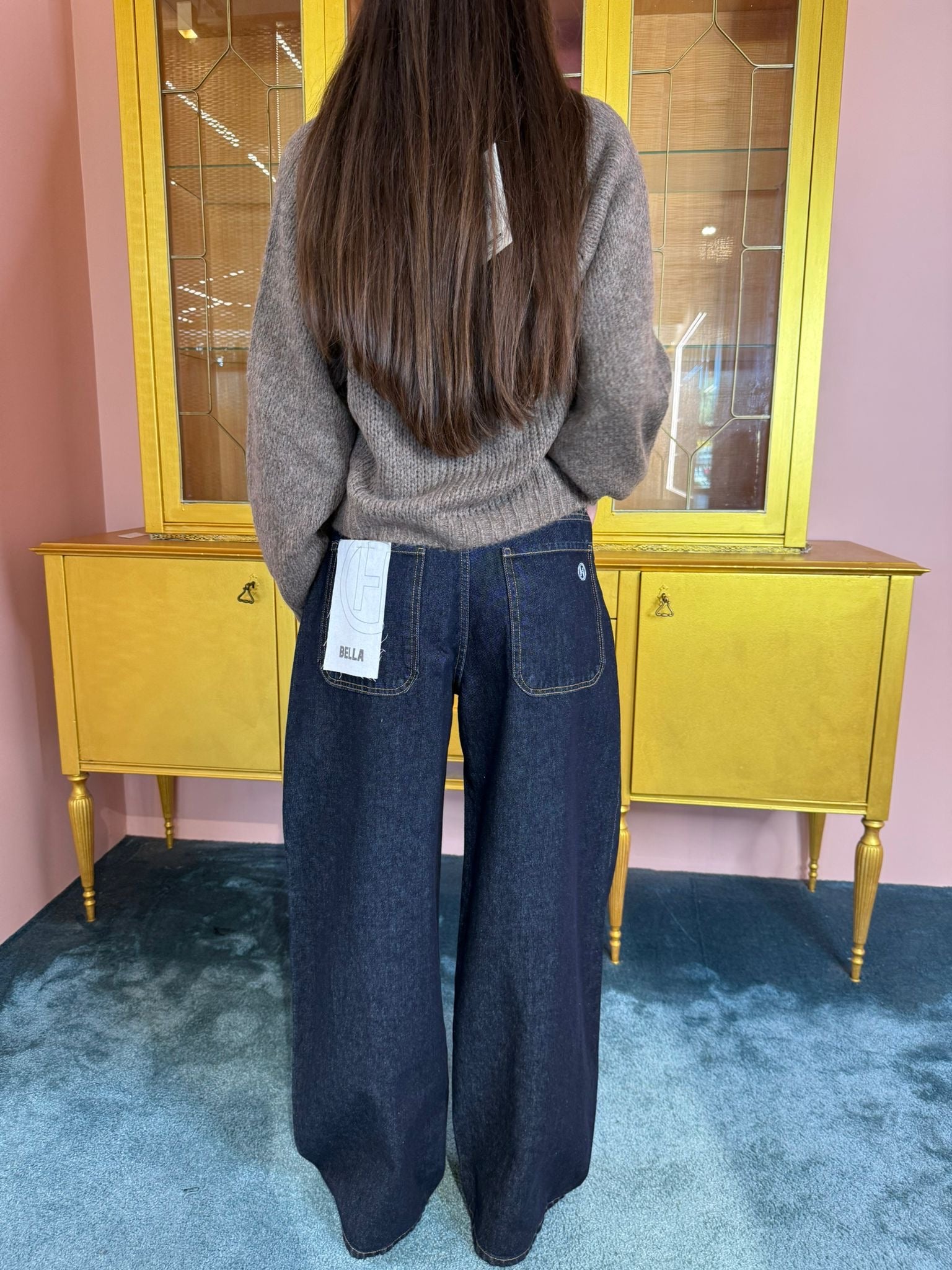 HaveOne - Pantalone Bella Denim Blu Scuro-4