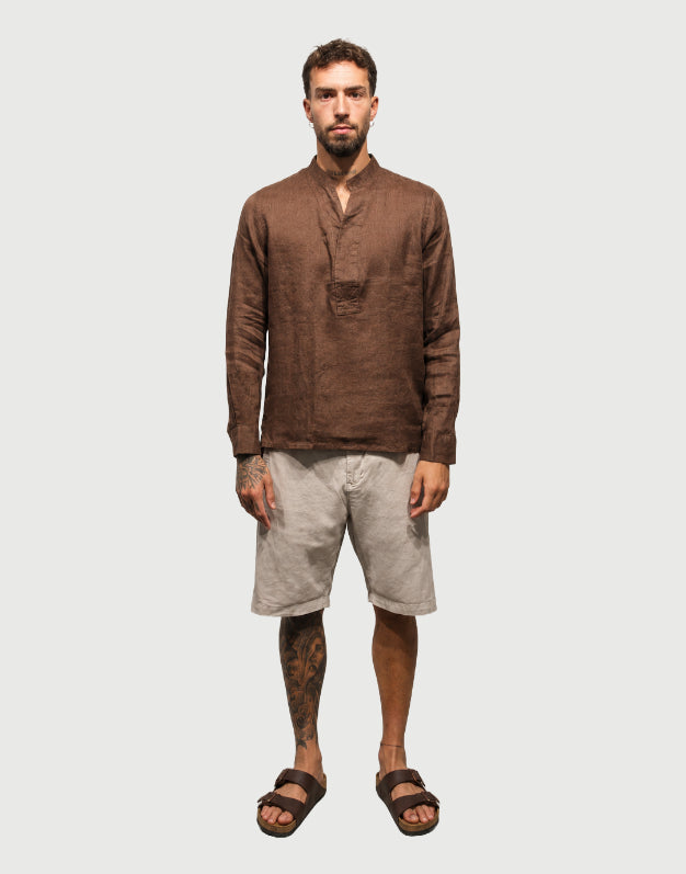 Seinse - Camicia col. marrone moka-3