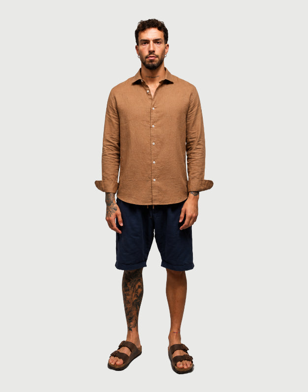 Markup - Camicia collo francese - Col. Tabacco-3