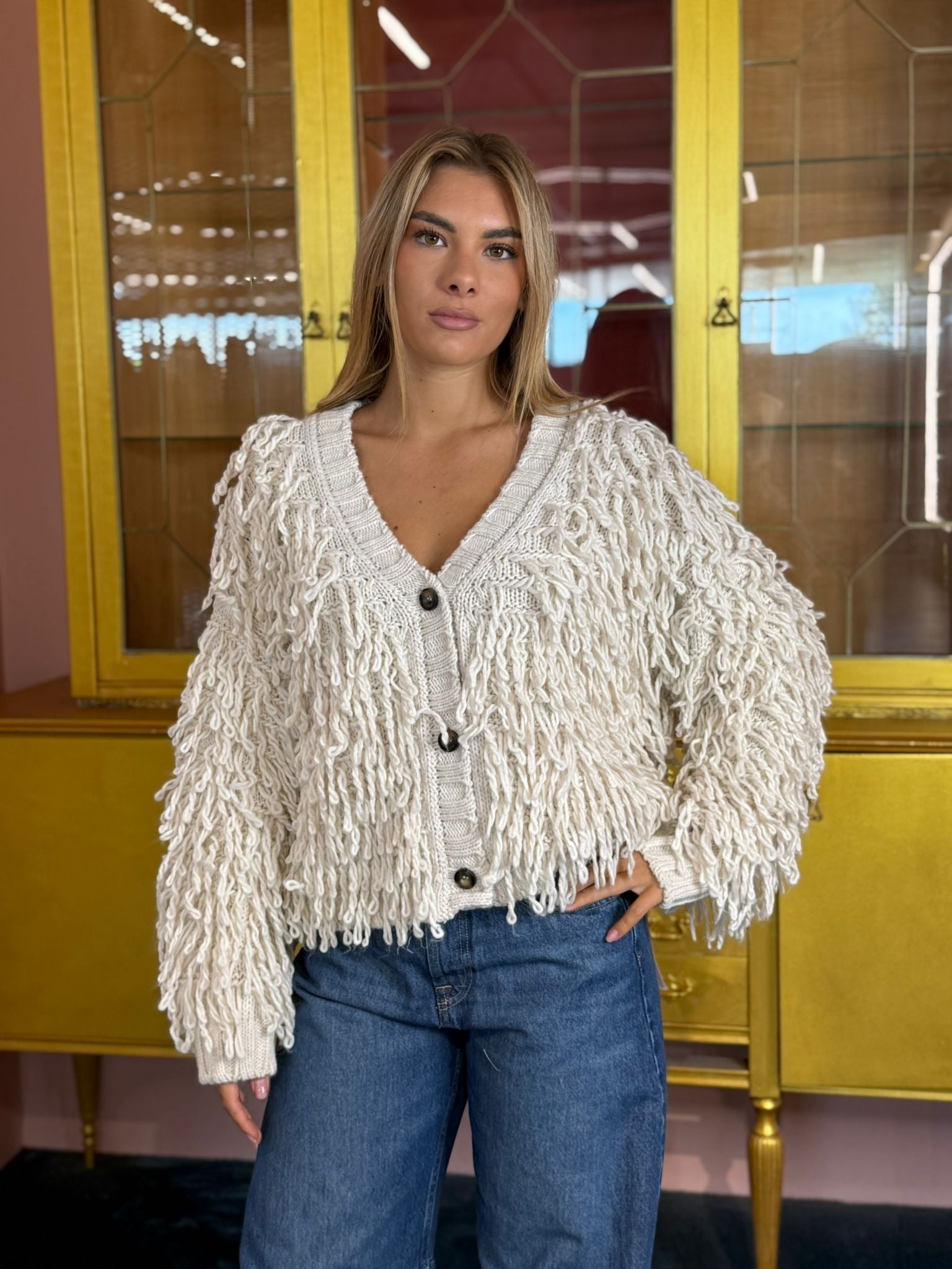 Vicolo - Knitwear Burro Frange-2