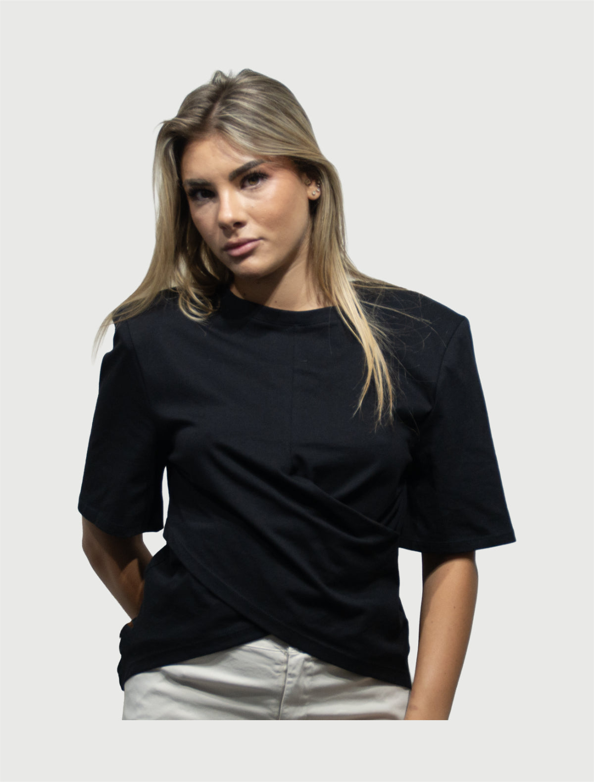 VICOLO - T-Shirt con Arricciature-2