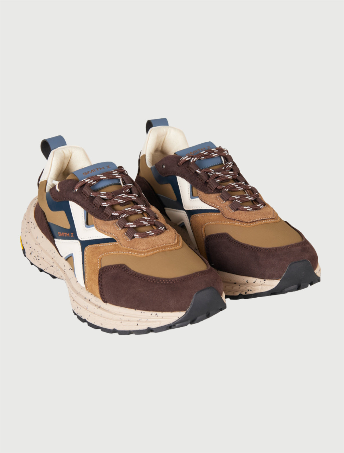 SMITH X - Horizon Uomo in suede marrone e ripstop sabbia con suola Vibram-1