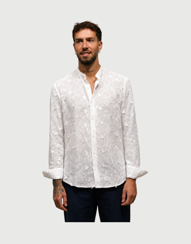 Seinse - Camicia bianca con fiori