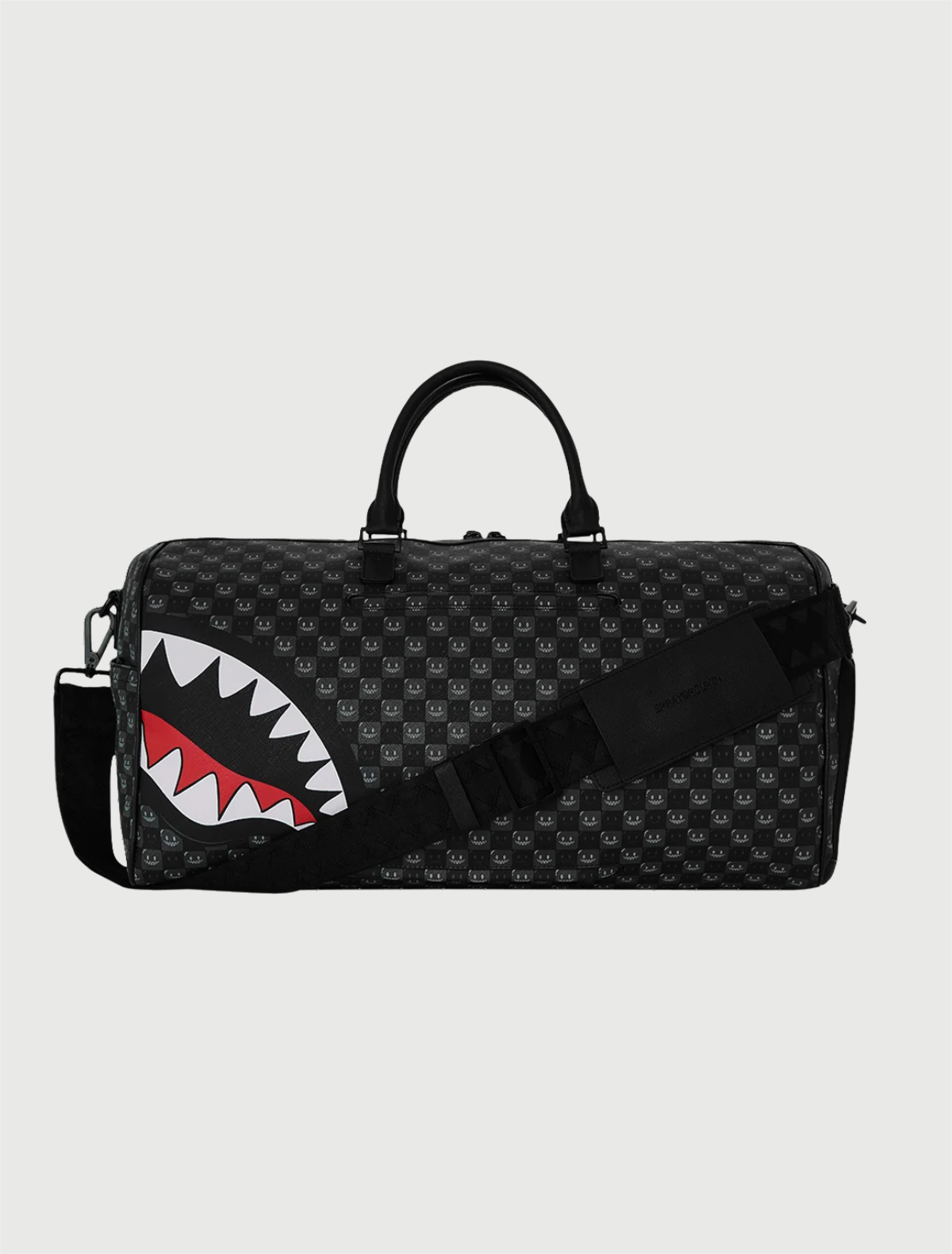SPRAYGROUND - 910D9312NSZ SHARKS IN PARIS WTF BUBBLY BLACK CHECK DUFFLE-1