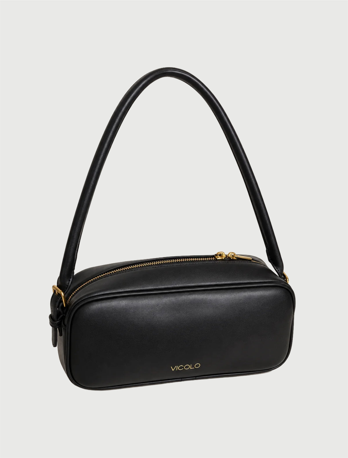 VICOLO - BORSA TRUNK NERO E MOKA-1