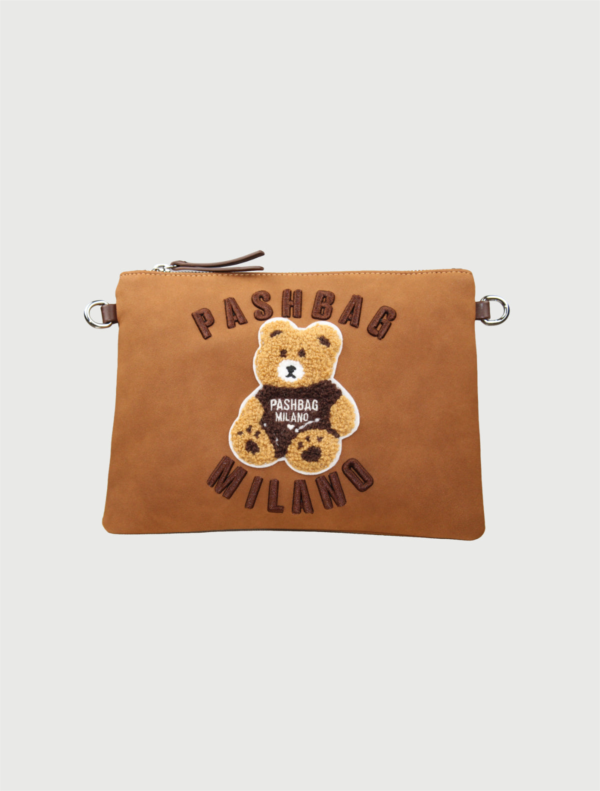 PASHBAG - POCHETTE/TRACOLLA SOPHIE - SHEPERD SUEDE MARRONE E CAMEL-1