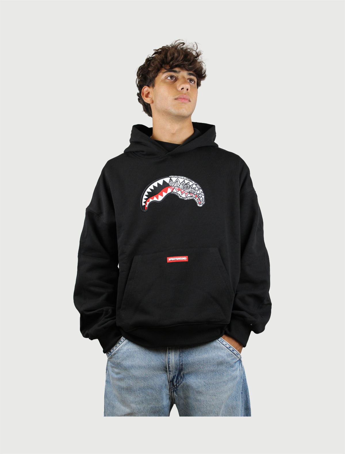 SPRAYGROUND - SKETCH SHARK SMOOTH PERFECT HOODIE-1
