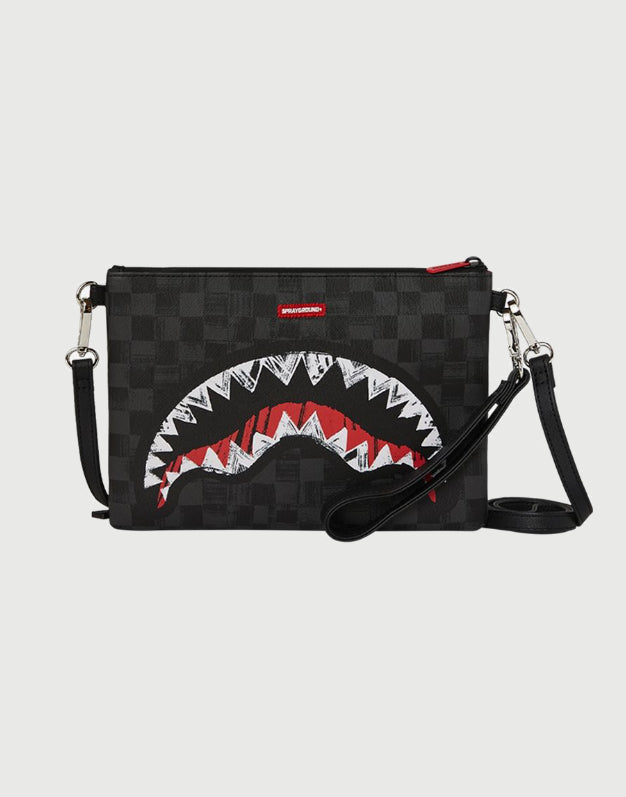 Sprayground Borsa Pochette Scribble Shark Crossbody-1