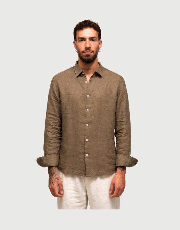 Seinse - Camicia Lino - col. Fango