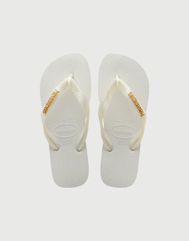Havaianas Logo Metallic White-1