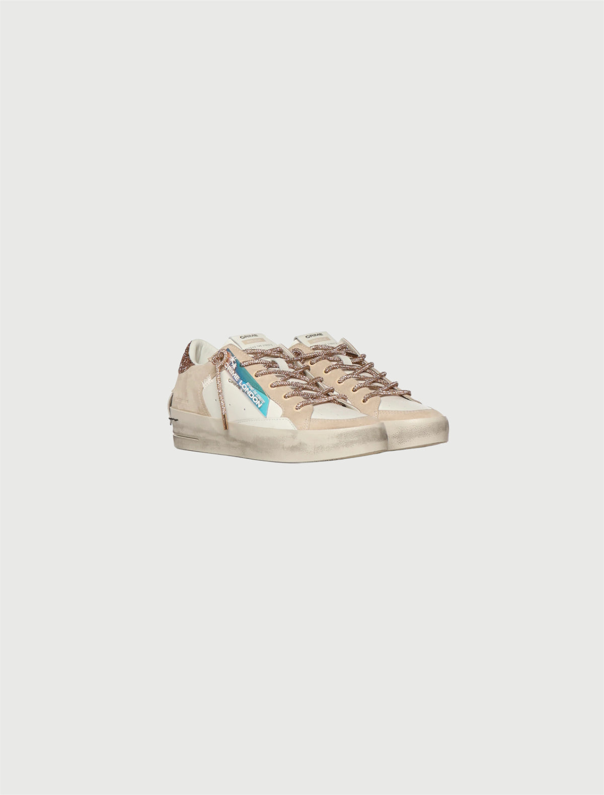 CRIME LONDON - SK8 DELUXE WEDGE CHAMPAGNE DUST
