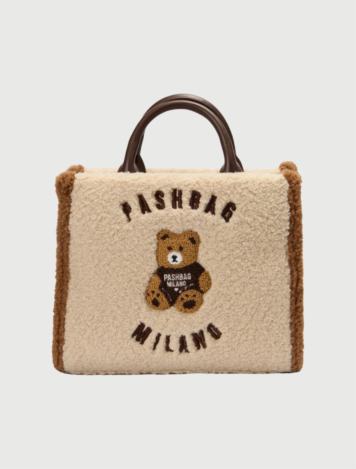 PASHBAG - BORSA MINI MARGE - SHEPERD TEDDY IVORY-1