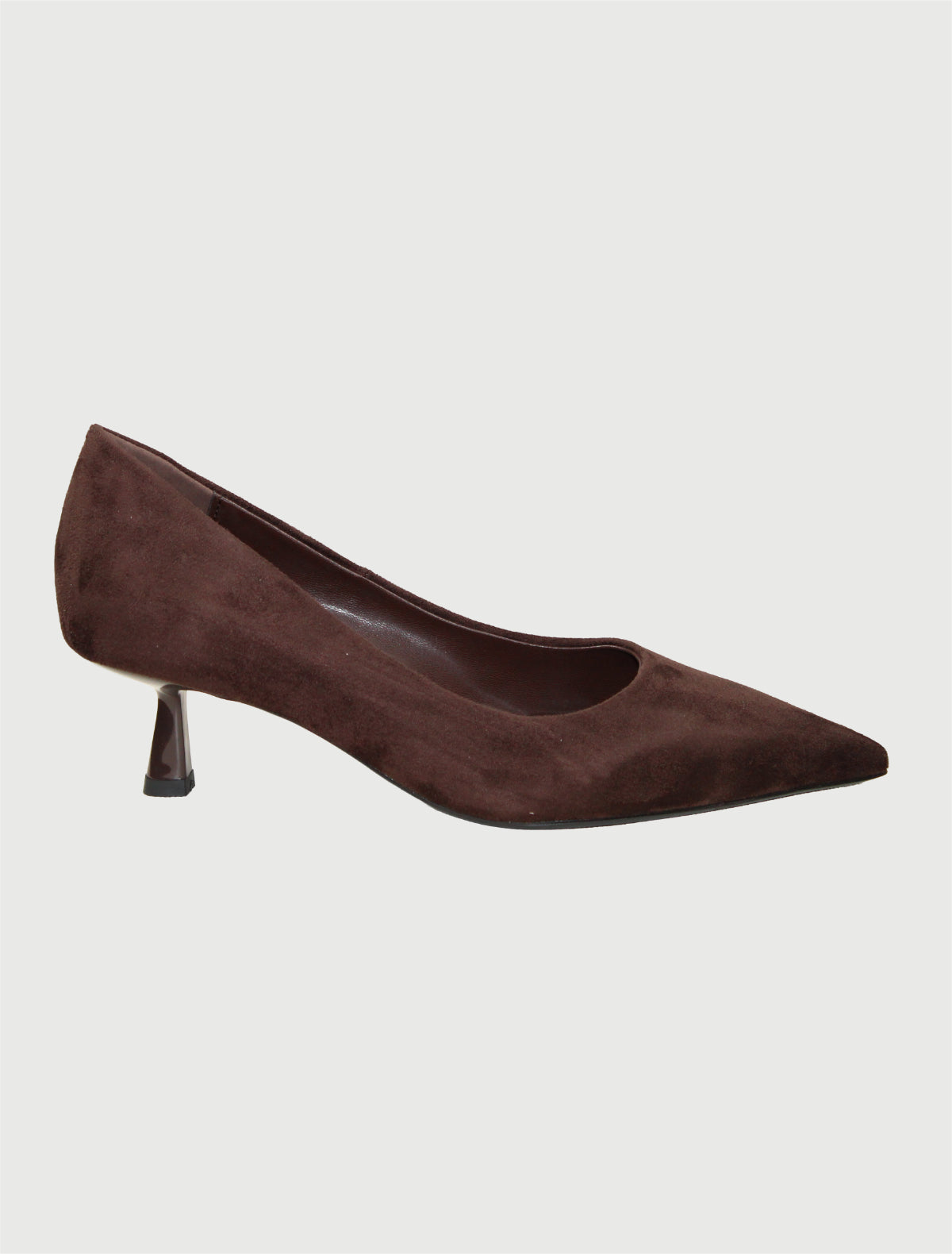 UMA PARKER - Décolleté 654 kitten heels Eco Suede Nero/Testa di Moro-1