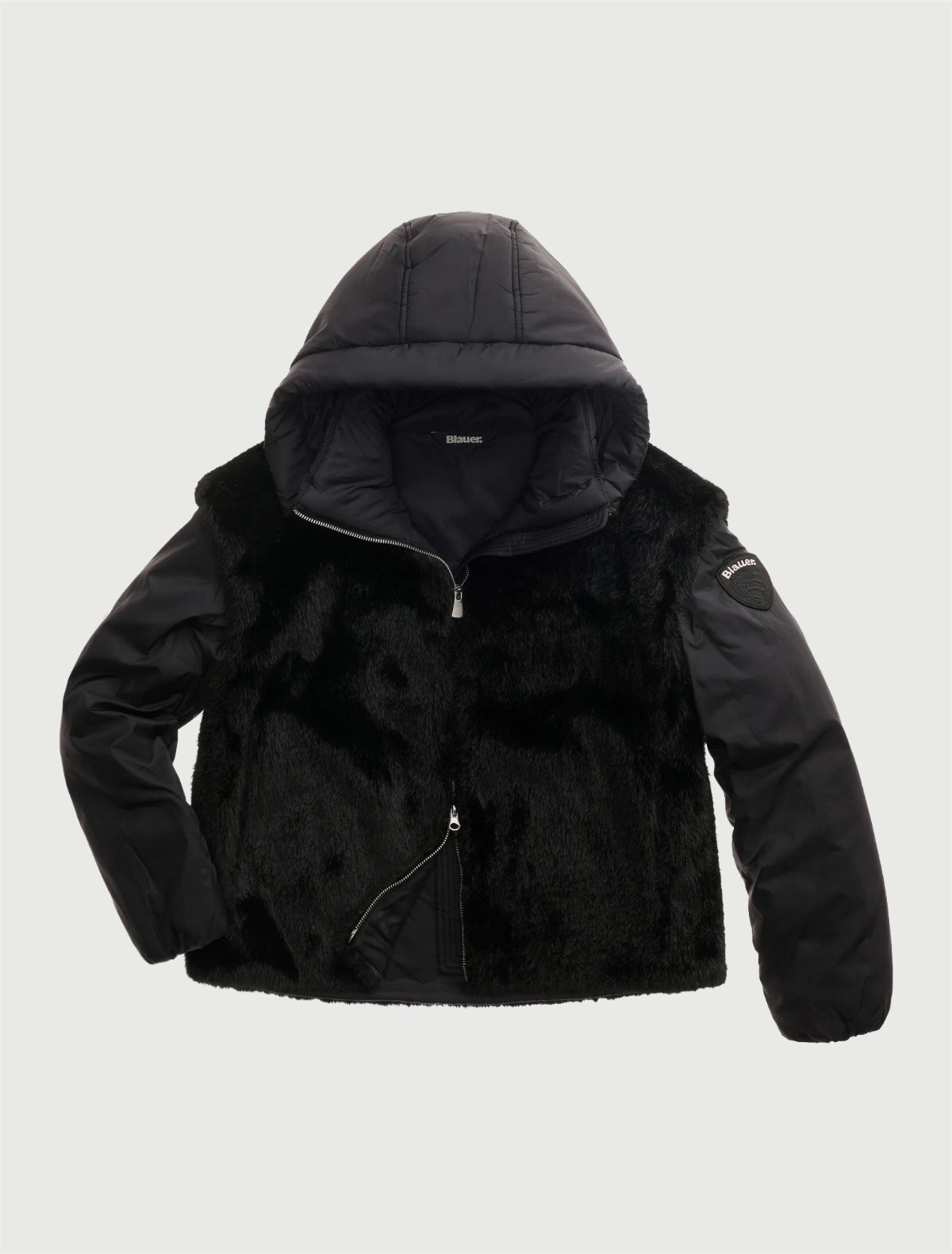 BLAUER - JUNIPER - GIUBBETTO IN ECO PELLICCIA E NYLON