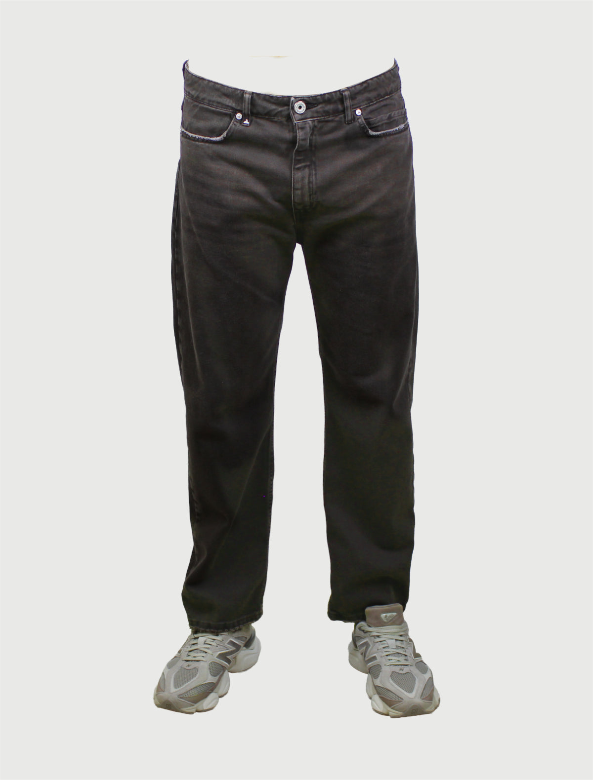 BERNA - Pantalone Straight Drill - Moro-1