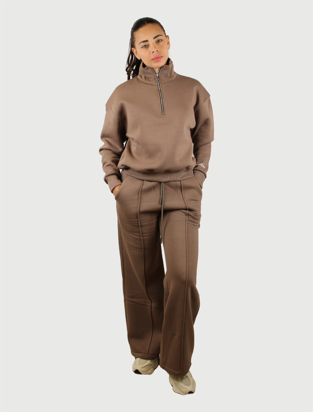 SUPERCULTURE - FELPA DEBBY MEZZA ZIP OVER FIT-5