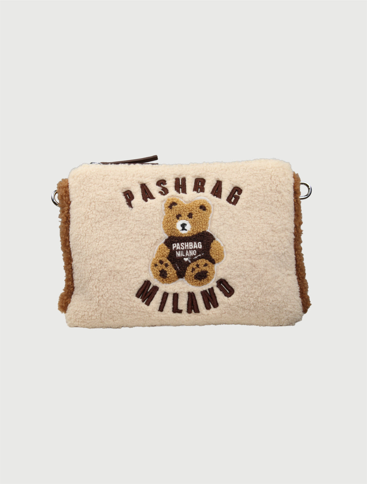 PASHBAG - POCHETTE/TRACOLLA SOPHIE - SHEPERD TEDDY IVORY-1