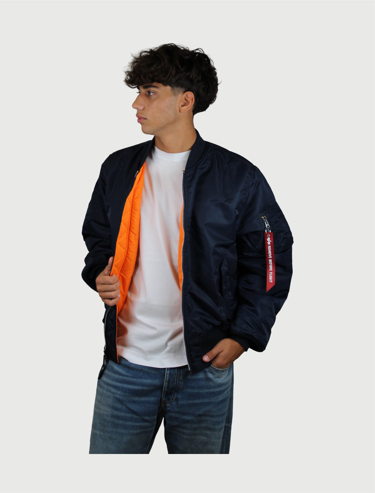 ALPHA INDUSTRIES -  Heritage Bomber Jacket Blu-1