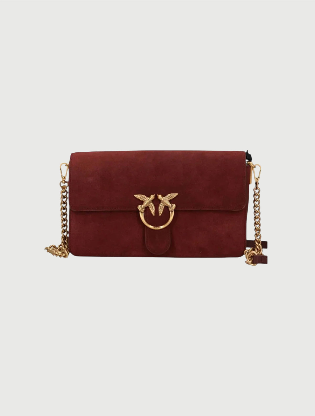 Pinko - Love One Slouchy Classic Small in Suede Borgogna