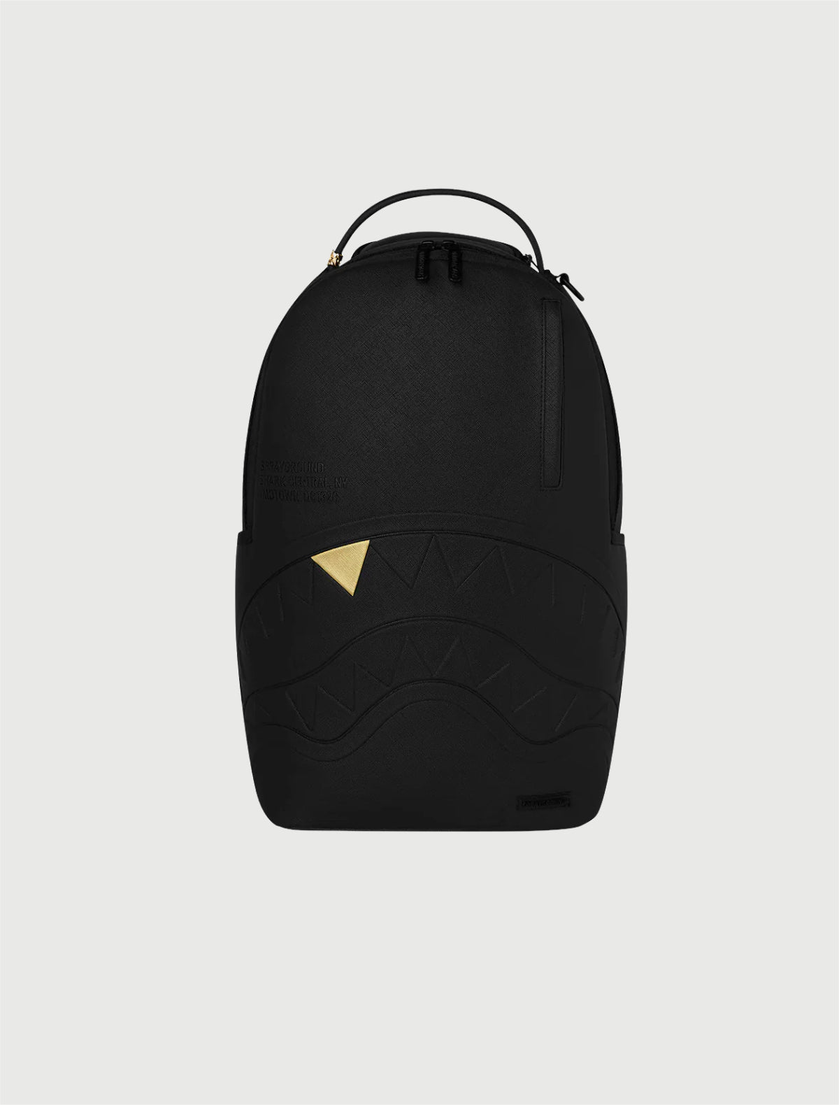 SPRAYGROUND - 910B9325NSZ BLACKED OUT EMBOSSED GOLD TOOTH BACKPACK-1
