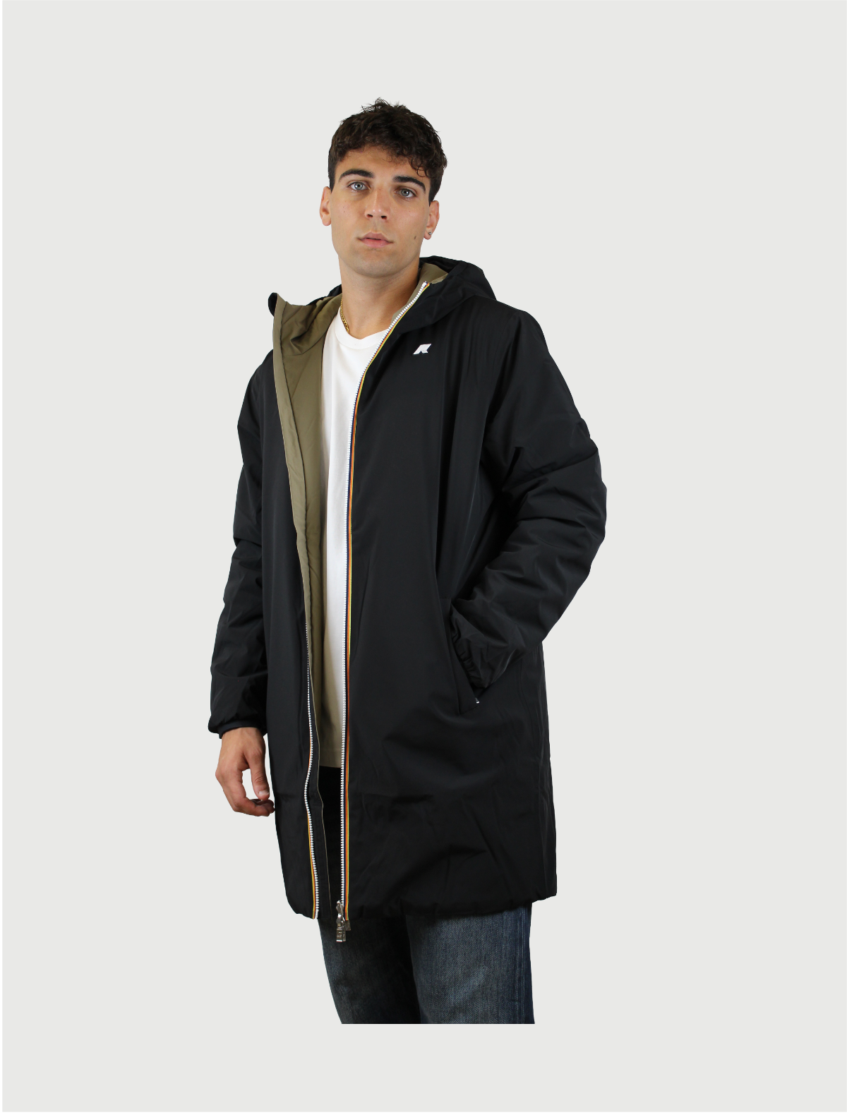K-WAY - JACOB ST WARM DOUBLE BLACK PURE-GREEN ARMY