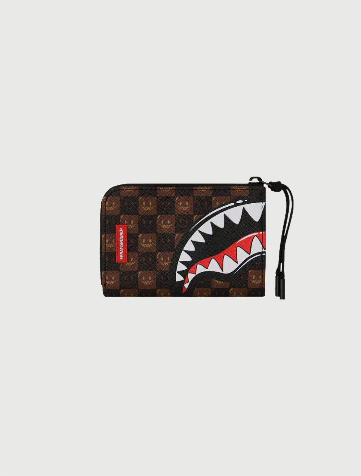 SPRAYGROUND - 910W9302NSZ SHARK IN PARIS WTF BUBBLE BROWN CHECK WALLET PORTAFOGLI UOMO-1
