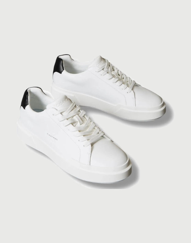 Calvin Klein Chunky Cupsole Laceup LTH White-Black-White