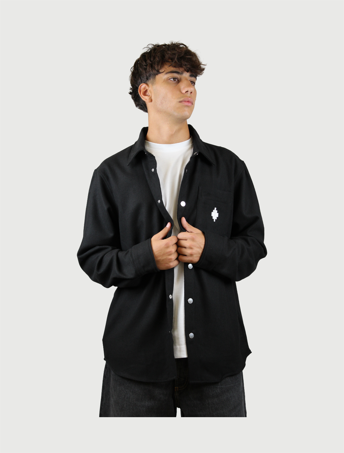 COUNTY OF MILAN - FLANNEL SHIRT MAN NERO-1