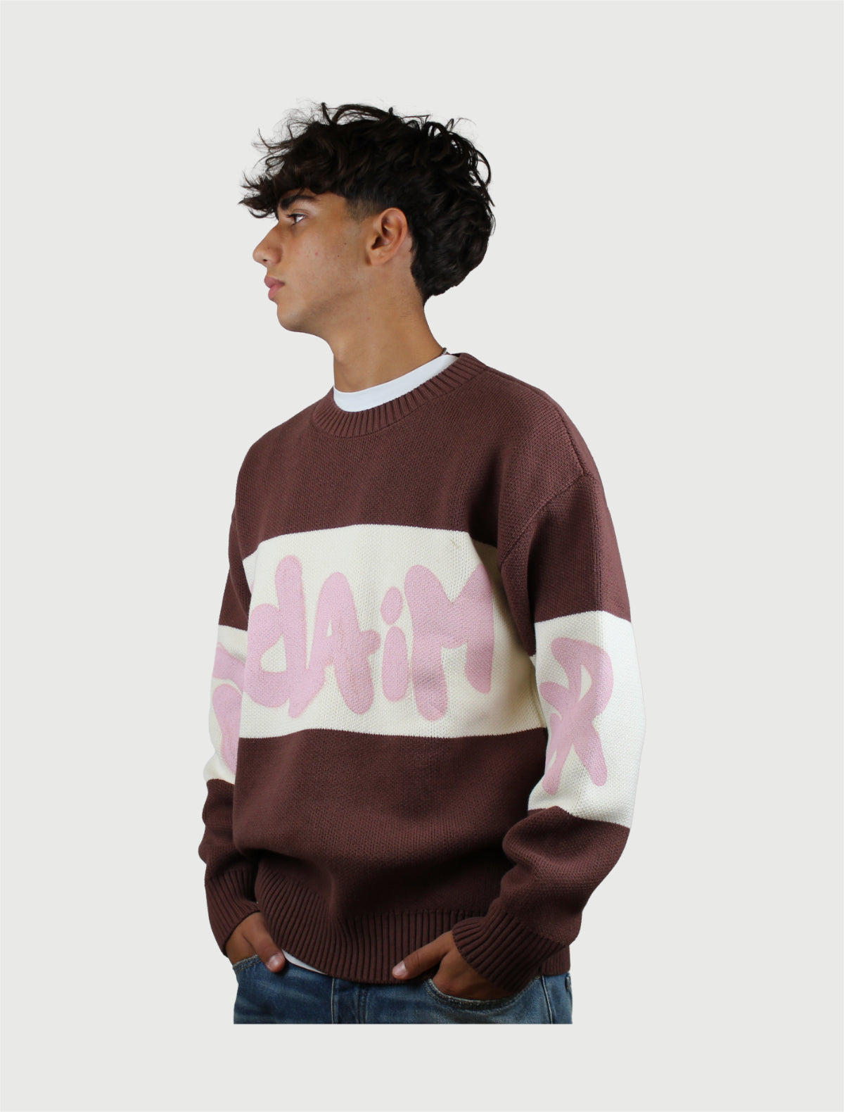 DISCLAIMER - Maglia Uomo Girocollo in Maglieria Cioccolato-1
