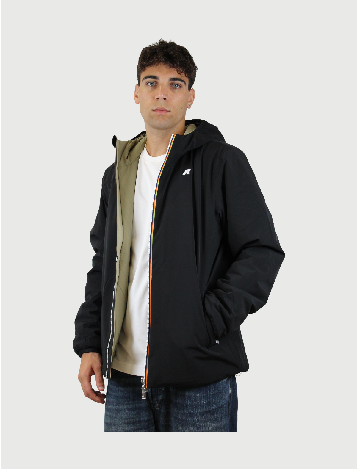 K-WAY - JACK ST WARM DOUBLE BLACK PURE-GREEN ARMY