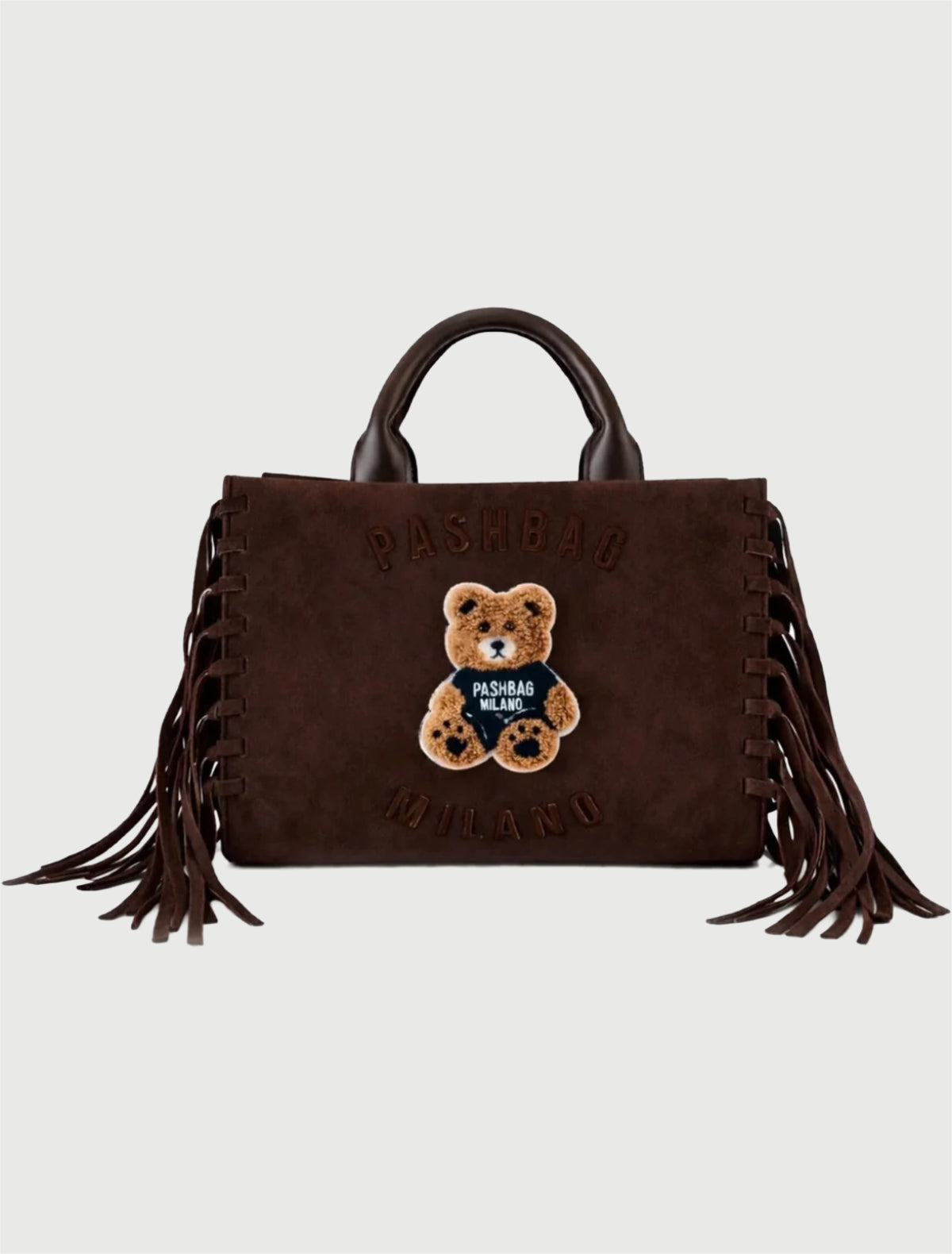 PASHBAG - BORSA MARGE - SHEPERD SUEDE CAMMELLO E MARRONE-1