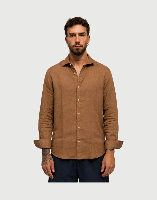 Markup - Camicia collo francese - Col. Tabacco