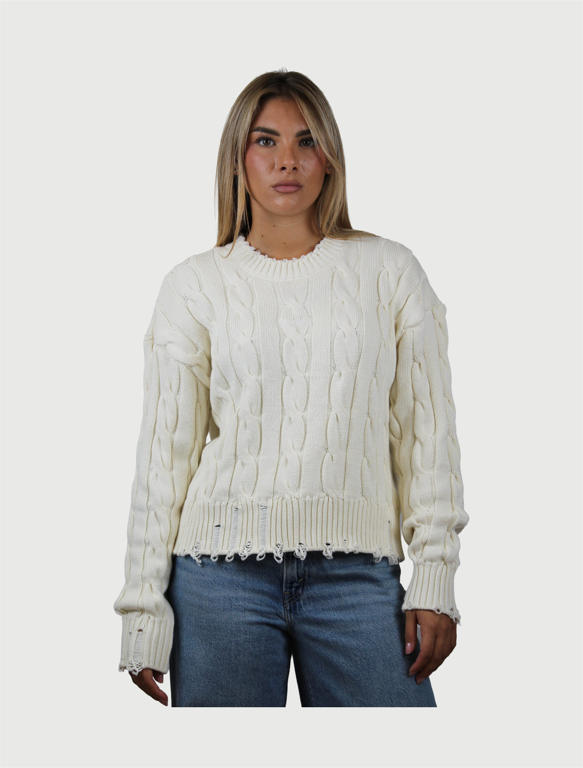 DISCLAIMER - Maglia Donna in Maglieria Latte
