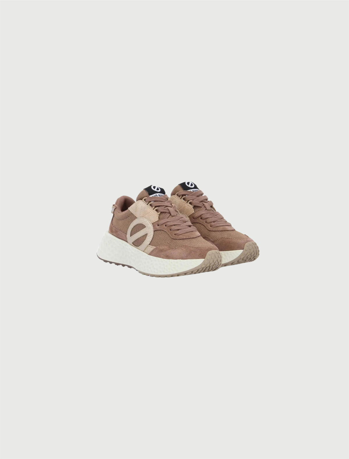 NO NAME -Sneakers Carter Jogger Choco/Beige/Gold-1