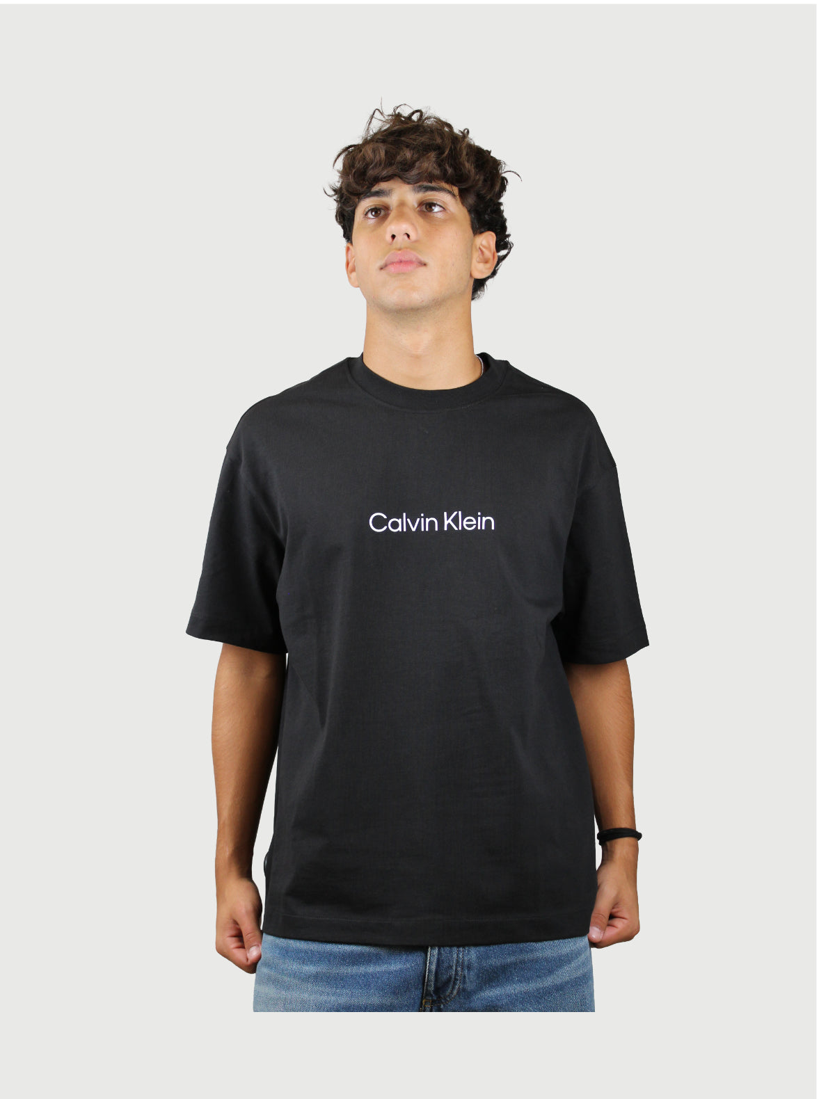 CALVIN KLEIN - T-SHIRT RELAXED FIT LOGO NERO