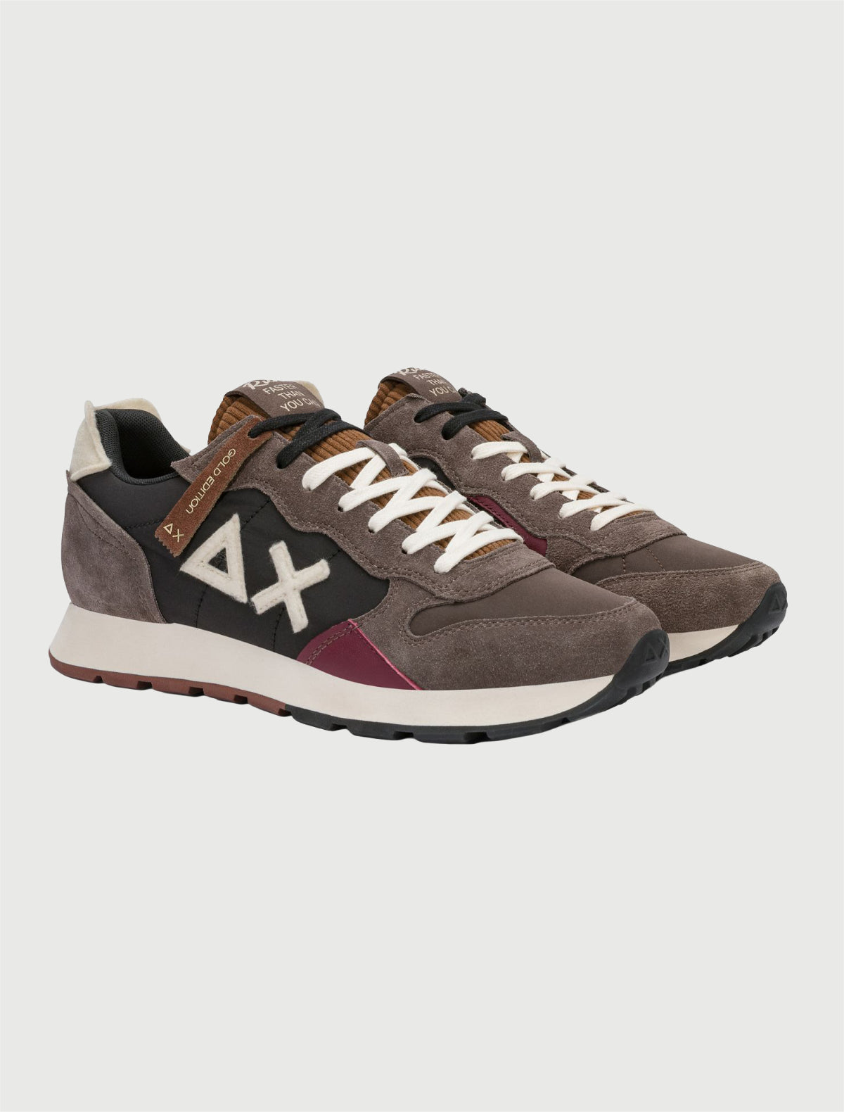 SUN68 - Sneaker Tom Winter Style in suede e nylon marrone-1
