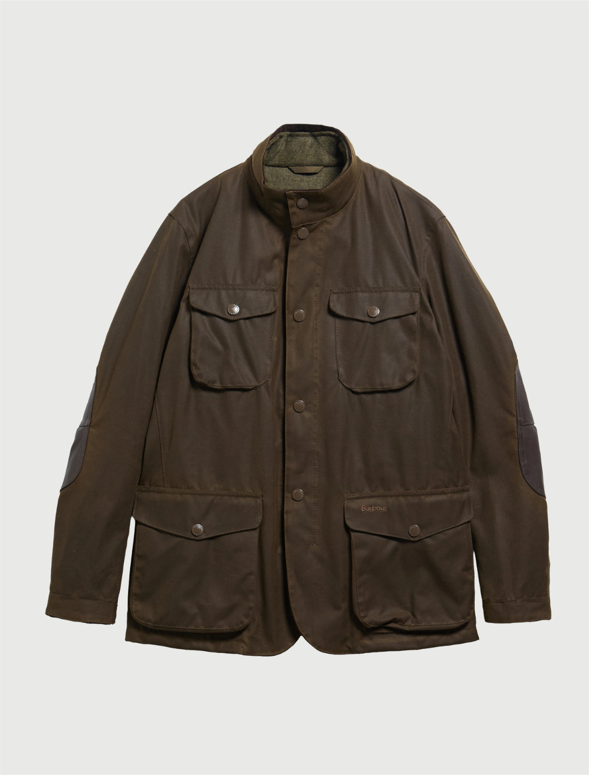 BARBOUR - Giacca in cotone cerato Ogston - Olive
