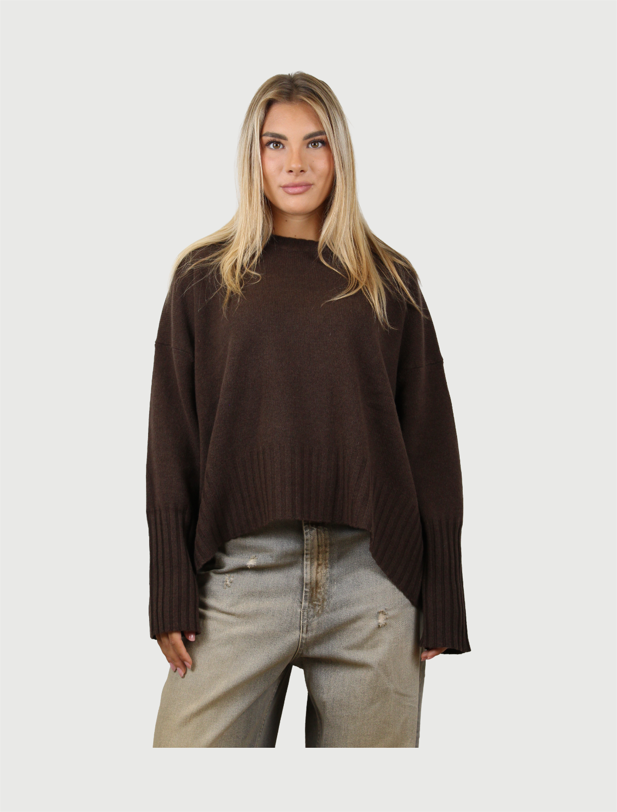 VICOLO - KNITWEAR MORO - TAGLIA UNICA