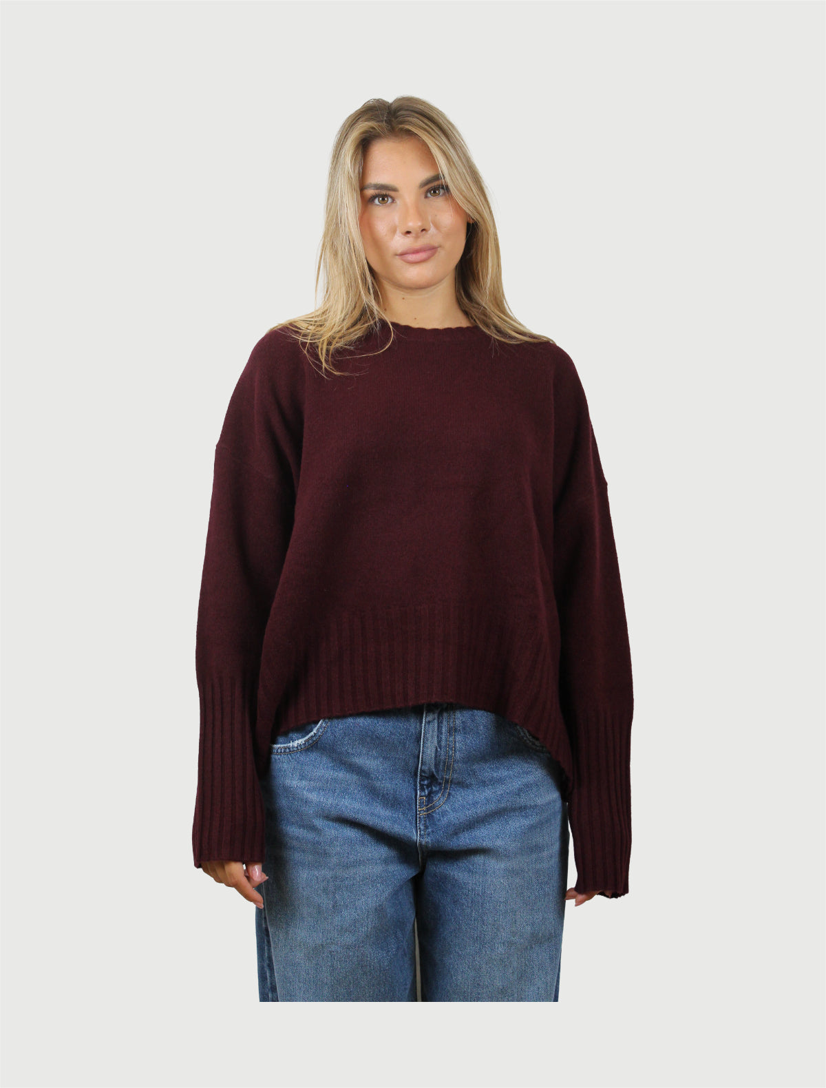 VICOLO - KNITWEAR BORDEAUX - TAGLIA UNICA