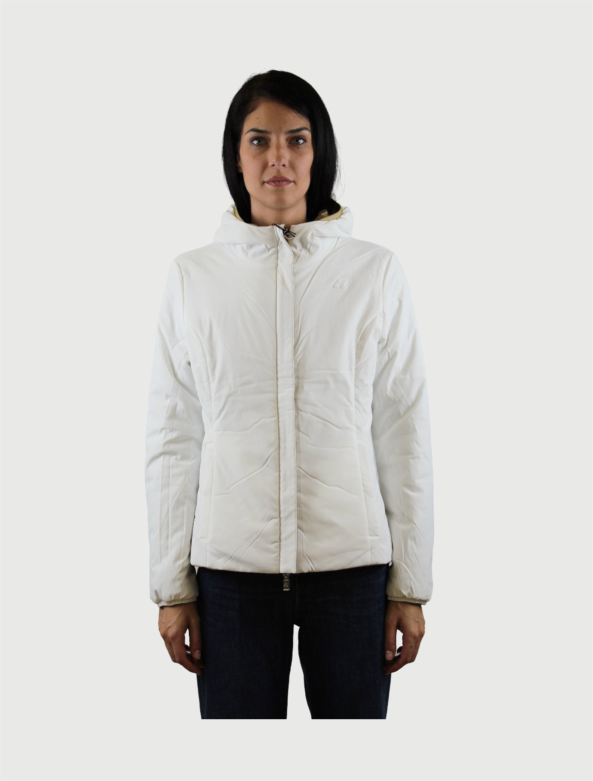 K-WAY - LILY WARM DOUBLE - BEIGE KHAKI/WHITE NATURAL-3