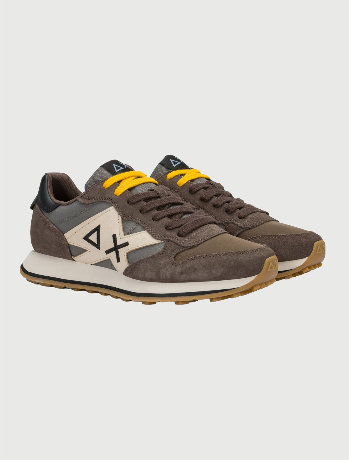 SUN68 - Sneaker Jaki 2.0 Bicolor in suede e nylon marrone