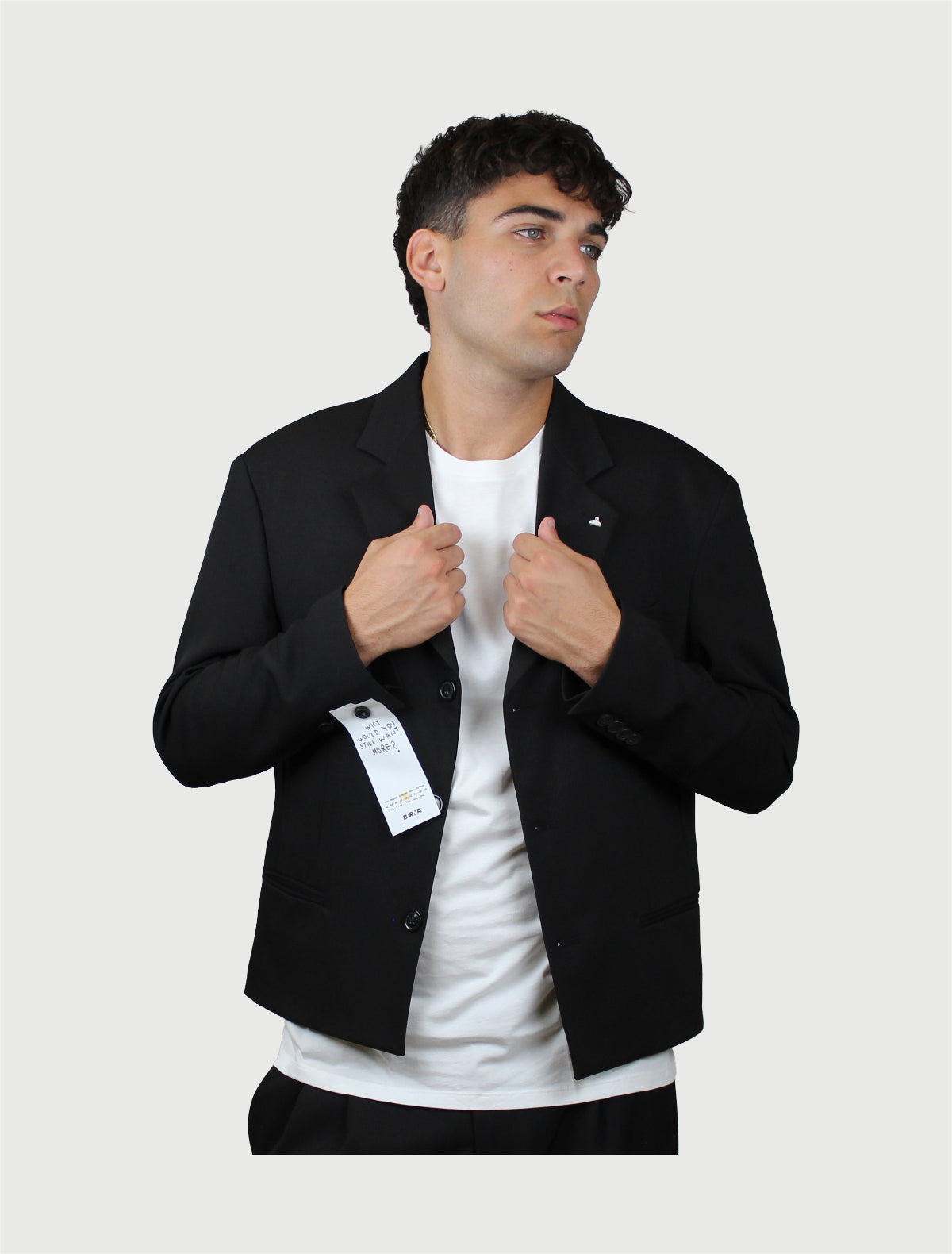 BERNA - Giacca Cropped - Nero-1