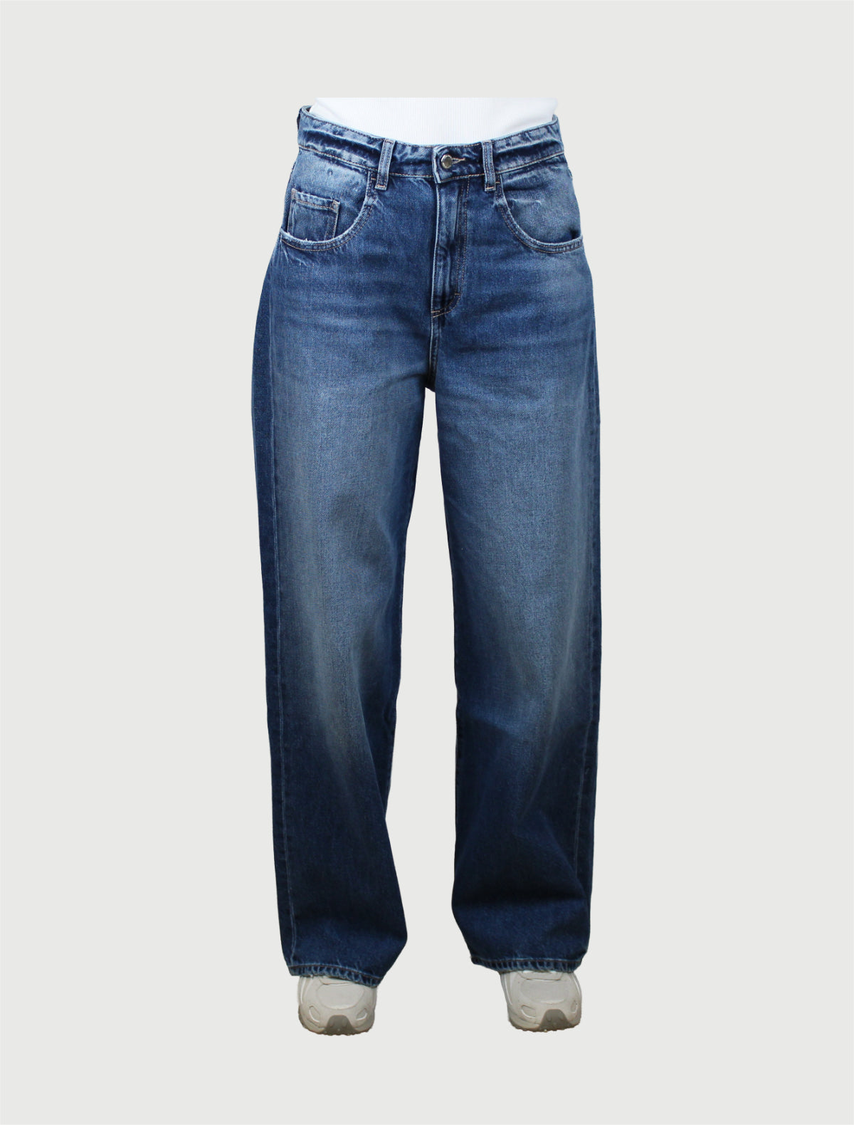 ICON DENIM - Jeans Poppy Eclipse Blue - Gamba larga da donna
