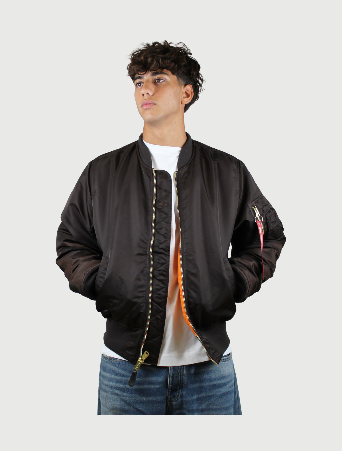 ALPHA INDUSTRIES -  Heritage Bomber Jacket Marrone-1