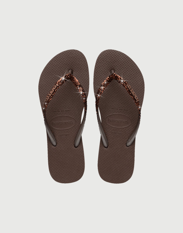 Havaianas Slim Glitter II Dark Brown