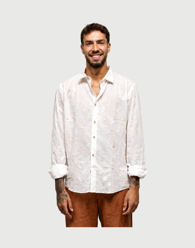 Seinse - Camicia bianca con Ricami-1