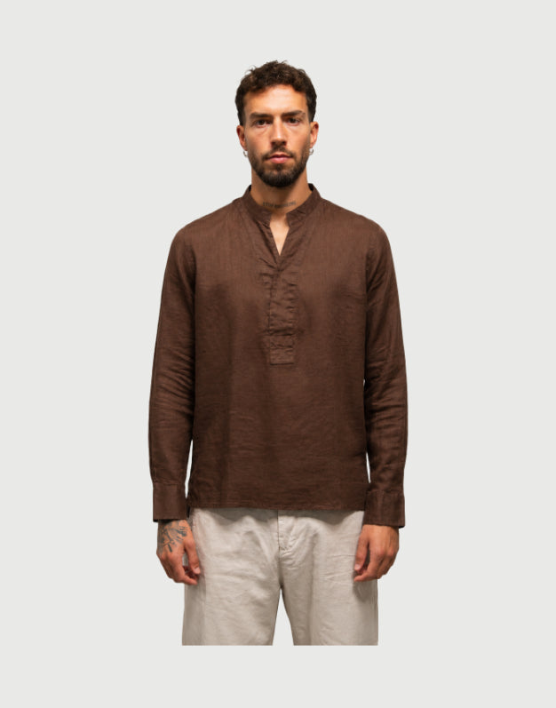 Seinse - Camicia col. marrone moka