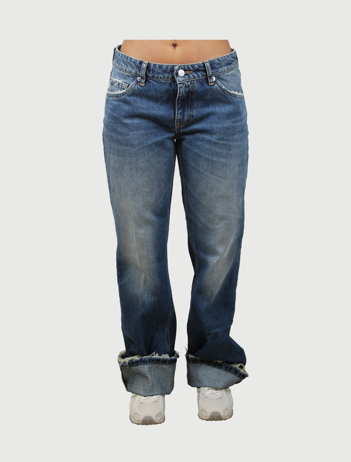VICOLO - PANTALONE BASMA DENIM BLU-2